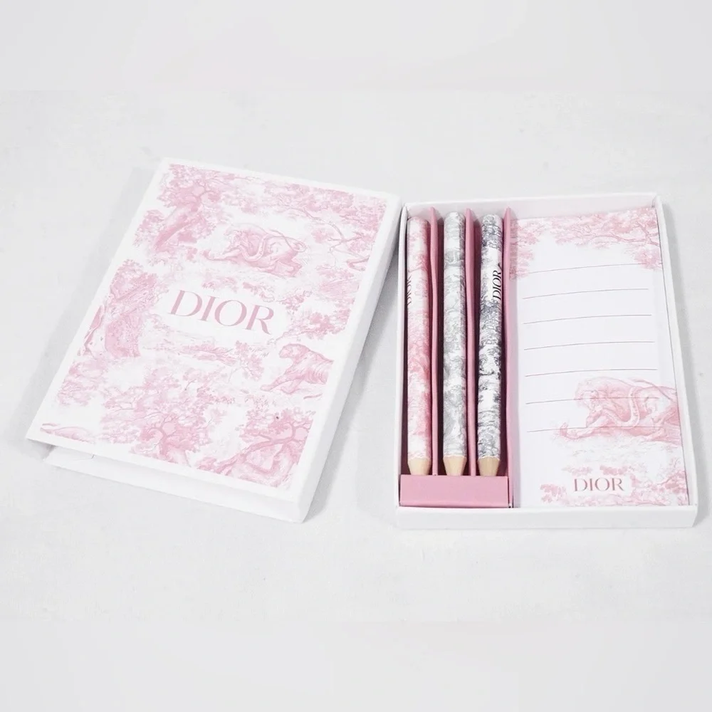 Dior Pink and White Stationary Set